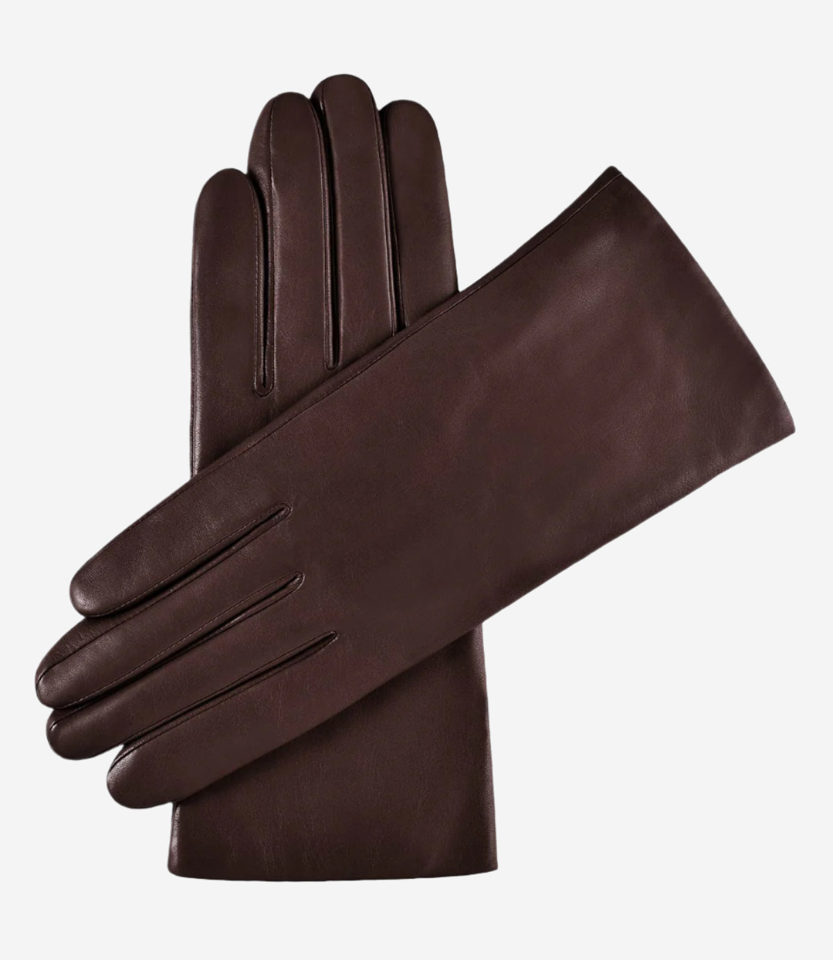 Isabella (dark brown) - Italian lambskin leather gloves with cashmere lining
