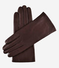Isabella (dark brown) - Italian lambskin leather gloves with cashmere lining 2