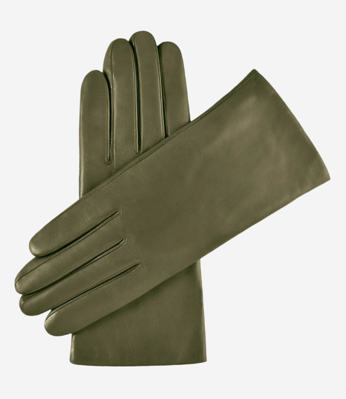 Isabella (olive) - Italian lambskin leather gloves with cashmere lining