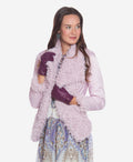 Margherita (eggplant) - Italian lambskin leather gloves with cashmere lining 3