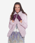 Margherita (eggplant) - Italian lambskin leather gloves with cashmere lining 5