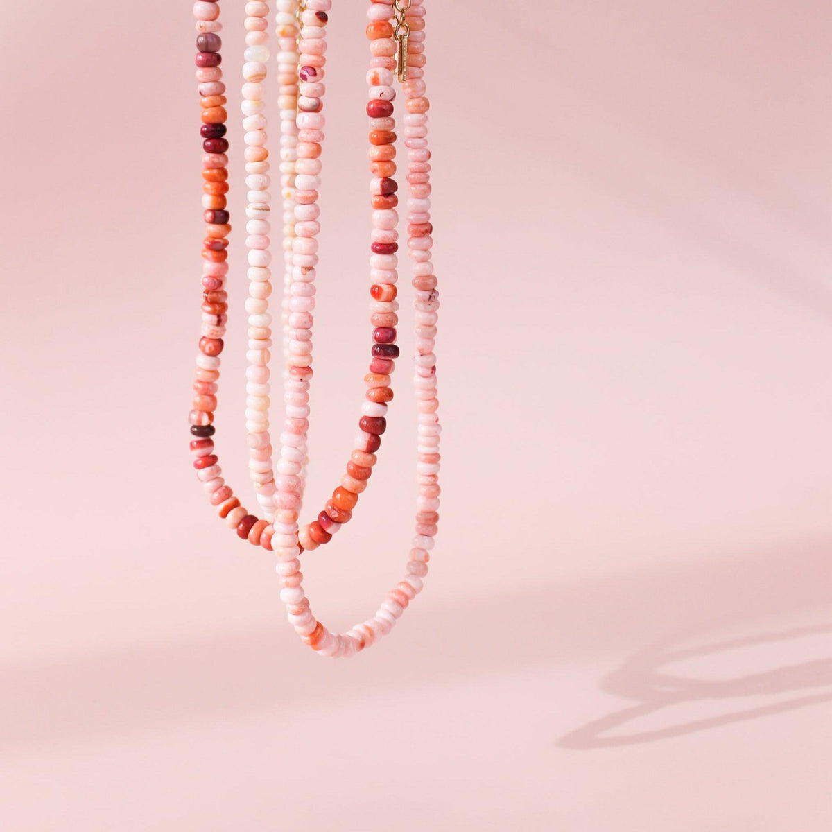 Pink Opal Beaded Necklace