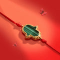 Gifted & Blessed Hamsa Malachite Red String Bracelet 3