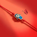 Ultimate Shield Navy Enamel Hamsa Red String Bracelet 3