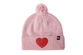 Terry Heart Patch Pom Pom Hat 1