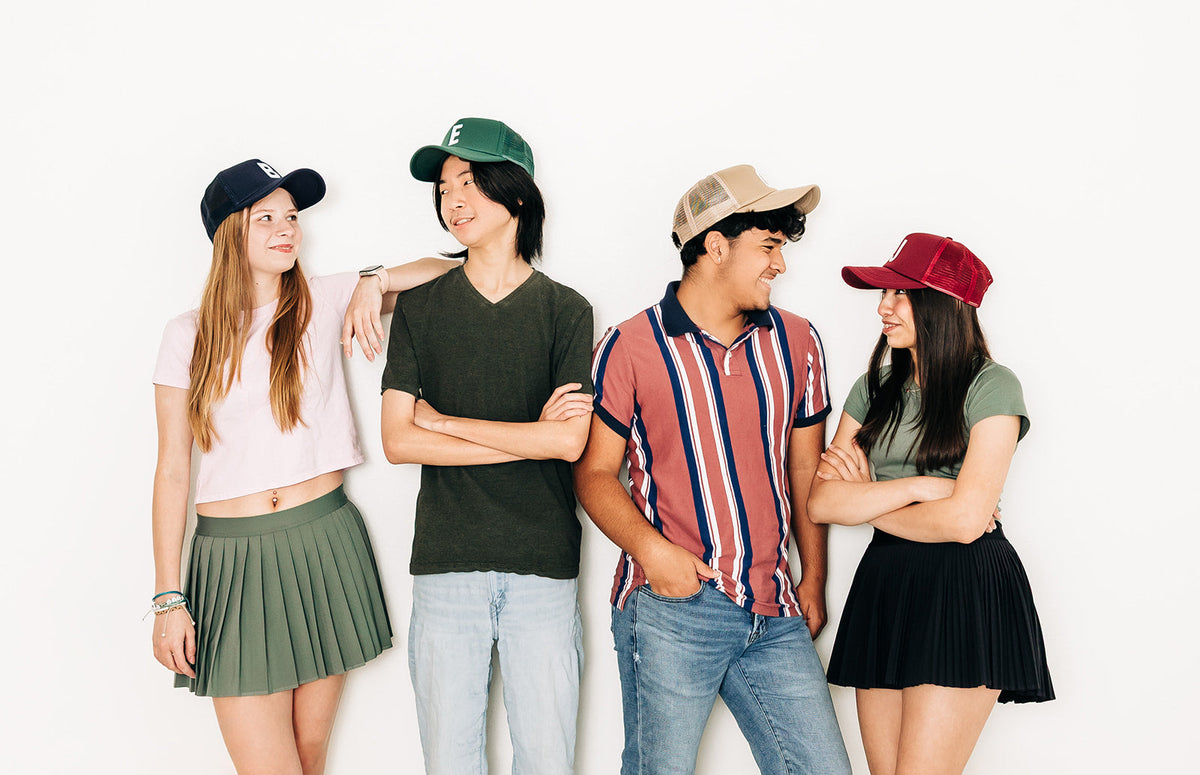 Khaki Letter Trucker Hat
