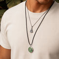 Abundant Energy Jade Evil Eye Black String Necklace 2