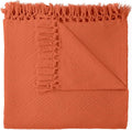 Diamond Jacquard Throw Rust 1