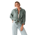 Sage Boyfriend Button Up 5