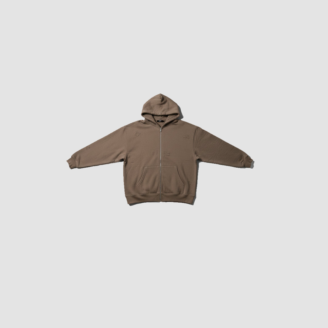 Shoe Grey Distress Oversized Zipper