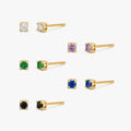 Simple CZ Studs in Gold - Image 1
