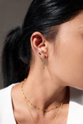 Simple CZ Studs in Gold - Image 7