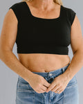 Square Neck Basic Cap Sleeve 3