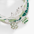 Lucky Four-Leaf Clover Bangle Set of 5 3