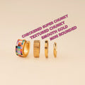 Checkered Super Chunky Huggie Hoop Earrings 6