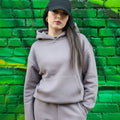 Warm Grey Oversized Hoodie 2