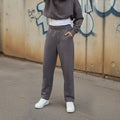 Warm Grey Baggy Sweatpants 2