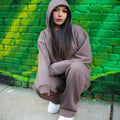 Warm Grey Oversized Hoodie 3