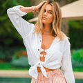 White Boyfriend Button Up 5