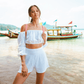 White Cotton Shorts 6