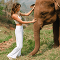 White Wide Leg Beach Cotton Pants 2