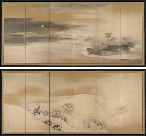 Summer Night; Winter Day by Maruyama Ōkyo, 1784