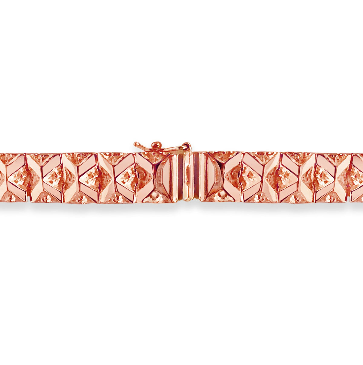 Nugget Solid White/Yellow/Rose Gold Handmade Necklace, 9mm, 16-30 Inch