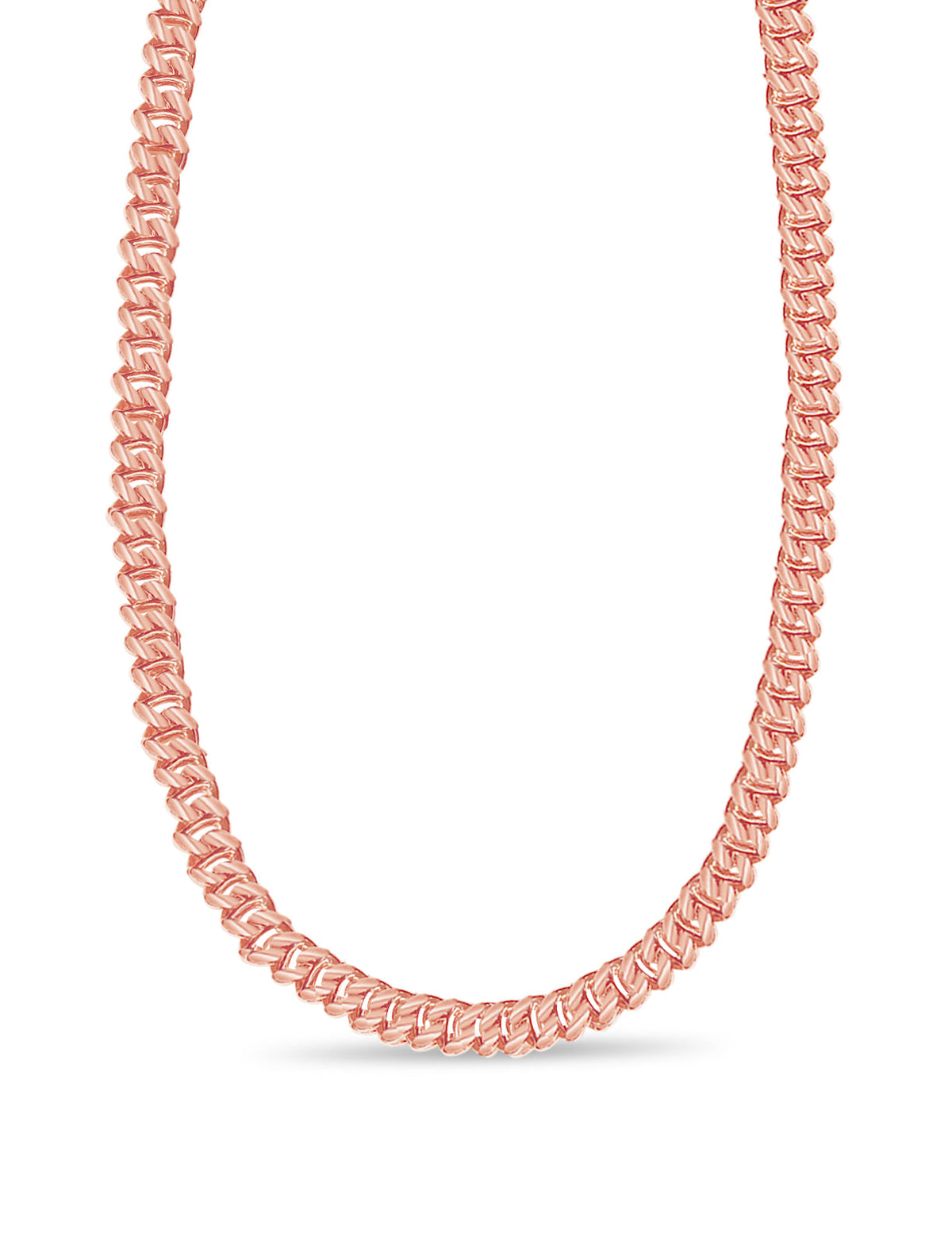 Mariner Solid White/Yellow/Rose Gold Handmade Necklace, 9mm, 16-30 Inch