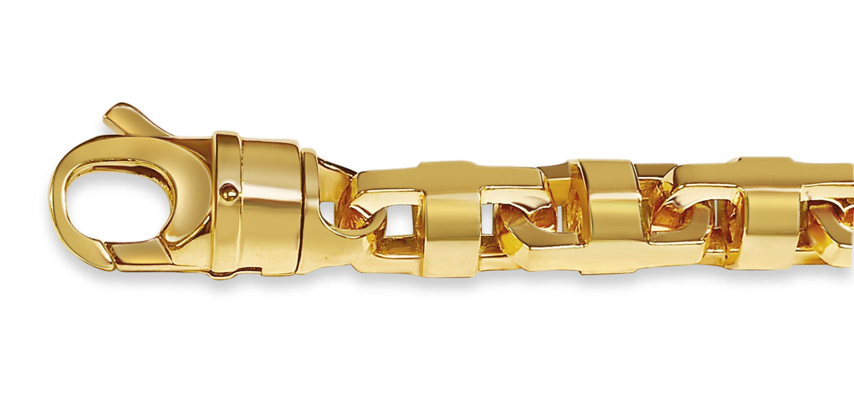 Anchor Mariner Solid White/Yellow/Rose Gold Handmade Necklace, 12mm, 16-30 Inch