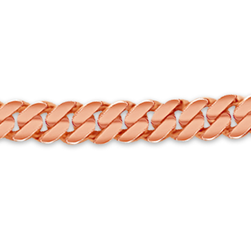 Miami Cuban Solid White/Yellow/Rose Gold Handmade Necklace, 8mm, 16-30 Inch, from 53.8 g