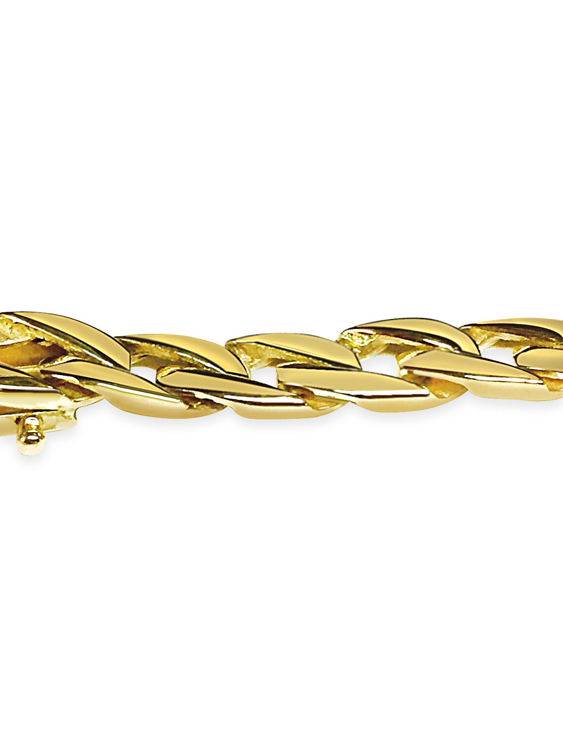 Curb Solid White/Yellow/Rose Gold Handmade Necklace, 7mm, 16-30 Inch, from 41.2 g