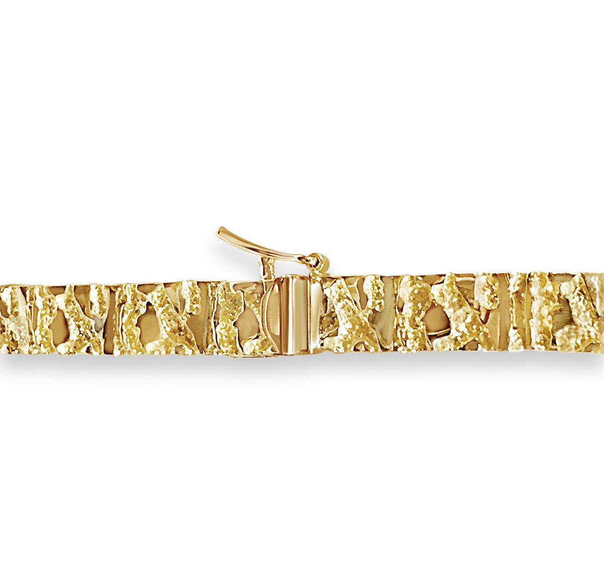 Nugget Solid White/Yellow/Rose Gold Handmade Necklace, 6mm, 16-30 Inch