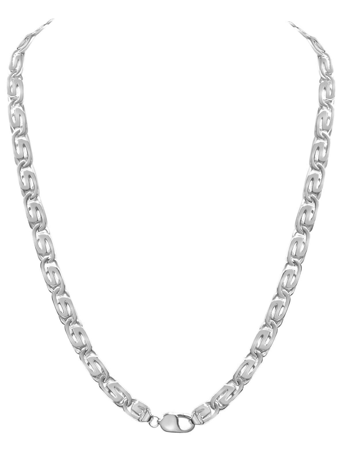 Tiger Eye Solid White/Yellow/Rose Gold Handmade Necklace, 9mm, 16-30 Inch