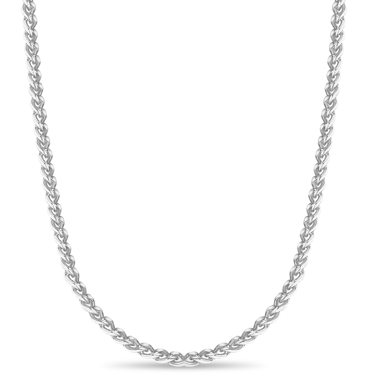Curb Solid White/Yellow/Rose Gold Handmade Necklace, 8mm, 16-30 Inch, from 73.1 g