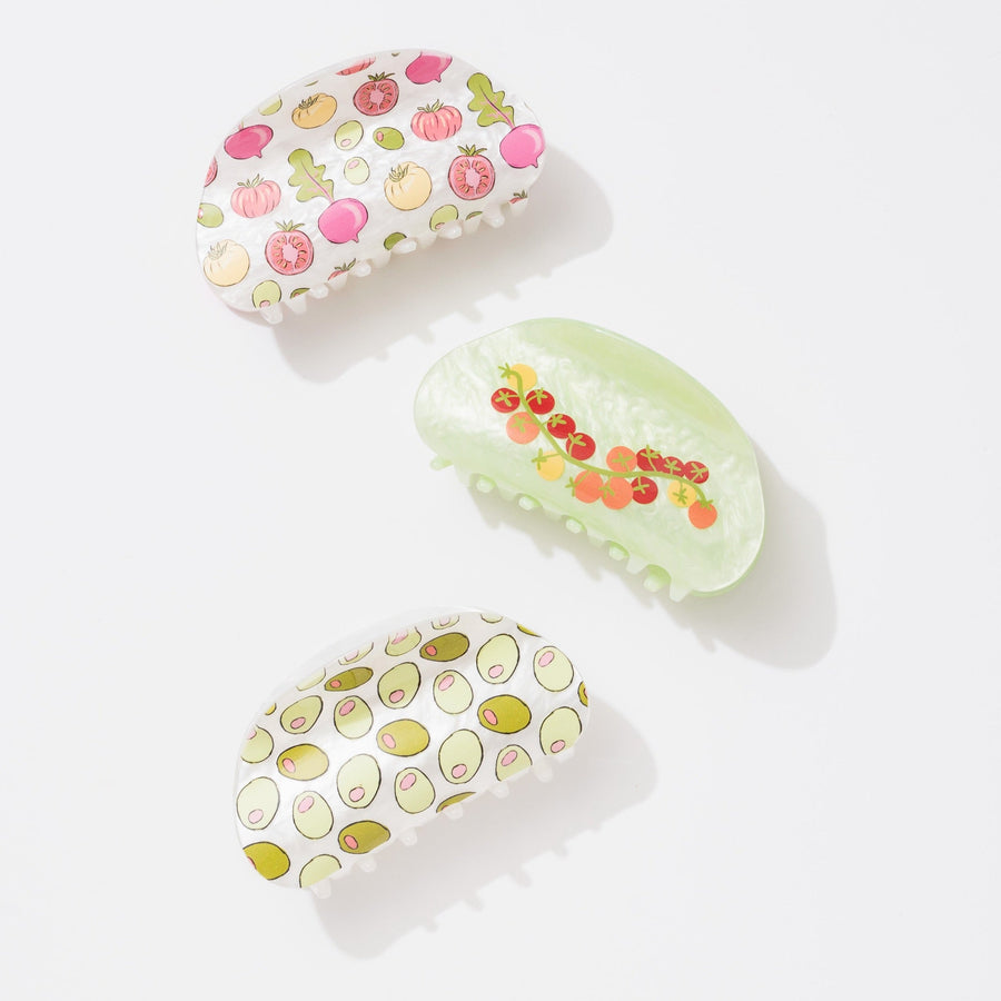 Summer Veggie Claw Clip Set