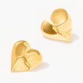 FS x For Love & Lemons Cross Your Heart Stud Earrings in Gold 1