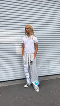 DENIM FLARED SWEATS. 6
