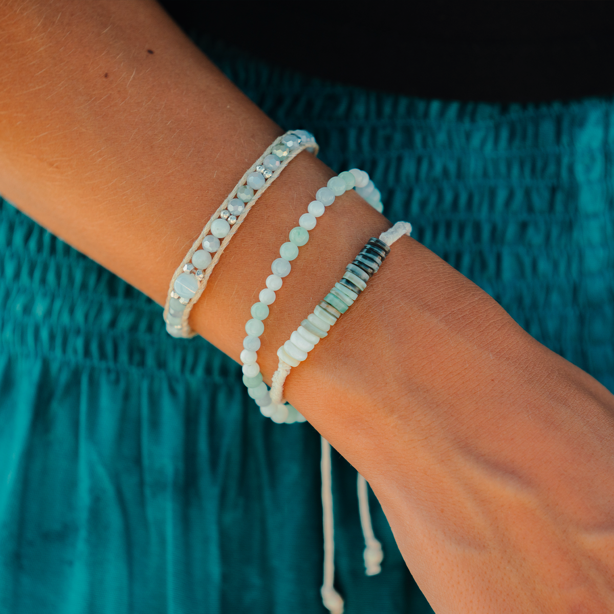 Courtney Braided Puka Shell Bracelet