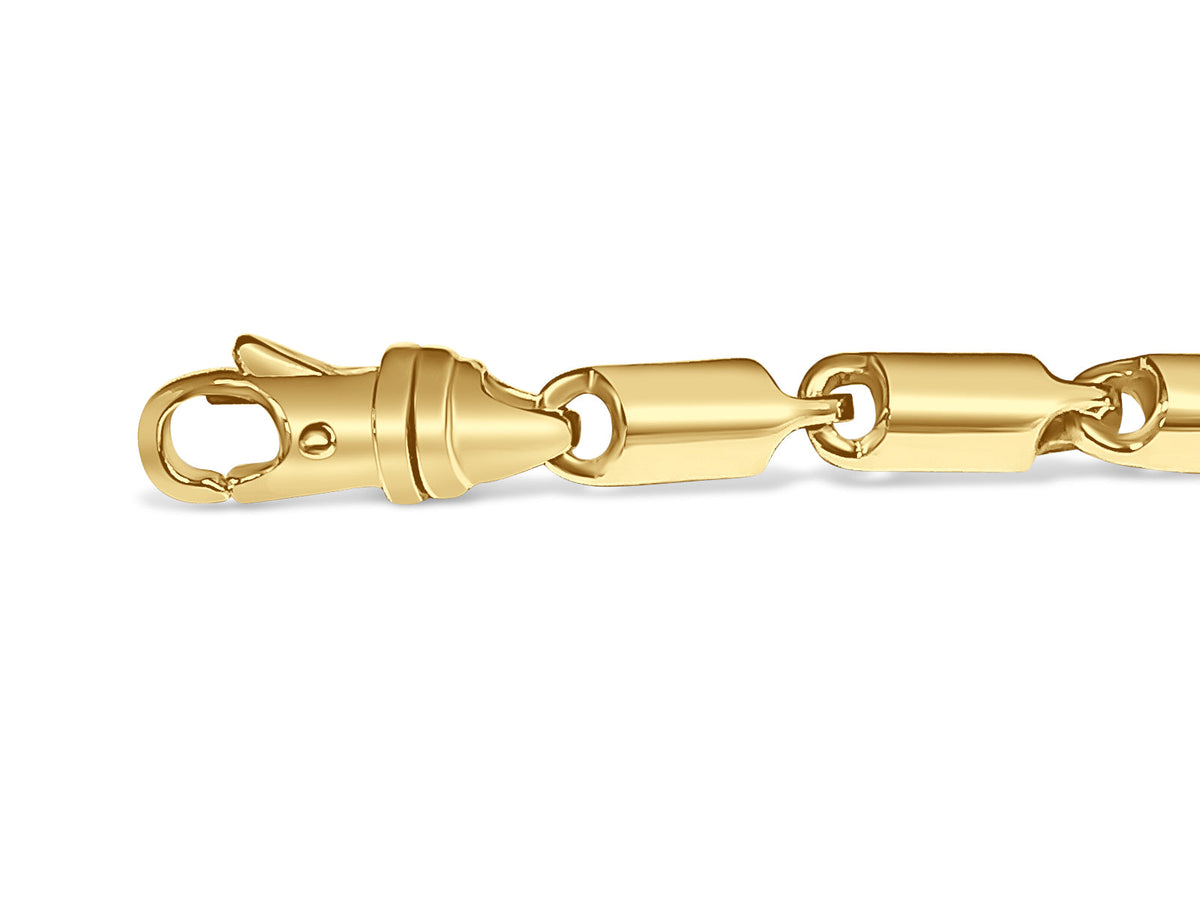 Miami Cuban Solid White/Yellow/Rose Gold Handmade Necklace, 7mm, 16-30 Inch, from 47.9 g