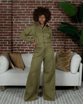 Green Satin Lined Jumpsuit 5