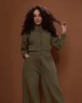 Green Satin Lined Jumpsuit 8