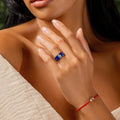 Utmost Protection Diamond & Blue Topaz Ring 2