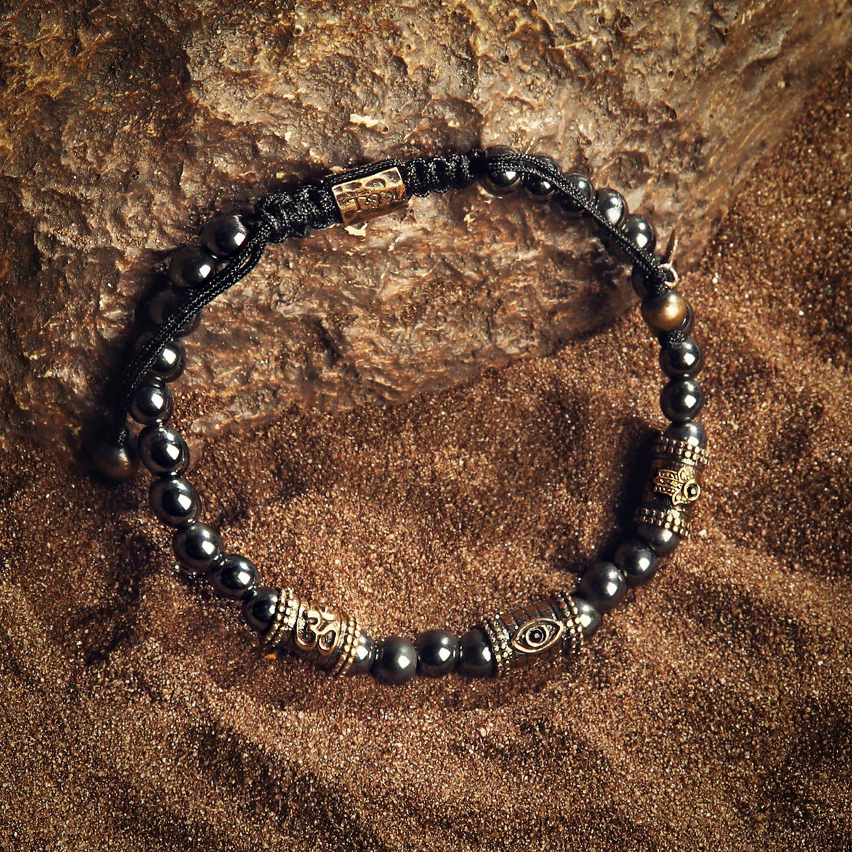 Grounding Force Hematite Macrame Bracelet