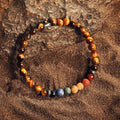 Serene Fearlessness Tiger's Eye Matte Jasper Chakra Bracelet 3