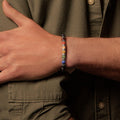 Vigorous Growth Matte Onyx Jasper Chakra Barrel Bracelet 4