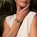 Grounded in Balance - Gold OM Hematite Chakra Bracelet 2