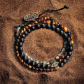 Ultimate Prosperity Onyx Labradorite Tiger's Eye Triple Protection Wrap 3