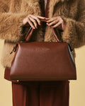 Cecilia (brown) - Italian calf leather women's handbag (with shoulder strap) 3