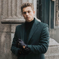 Enzo (black) - Italian lambskin leather driving gloves 2