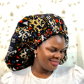 Duma Mbili 2XL Kente Silk Lined African Print Bonnet 3